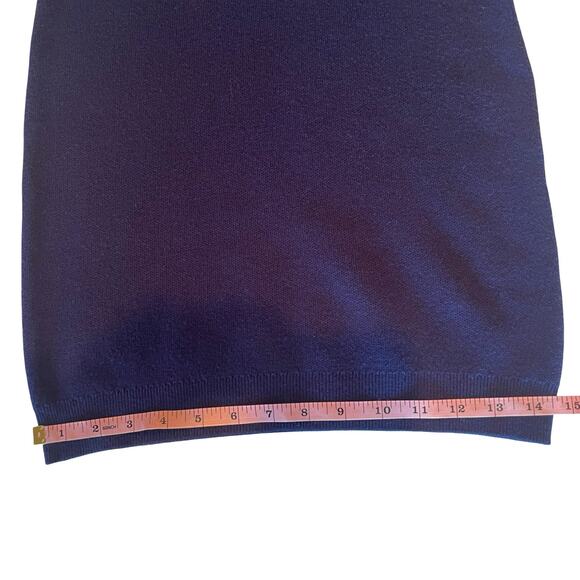 West Bridge Apparel Rare Prototype Knit Dress Navy Blue Lace-Up Front Size S/M - Picture 10 of 10